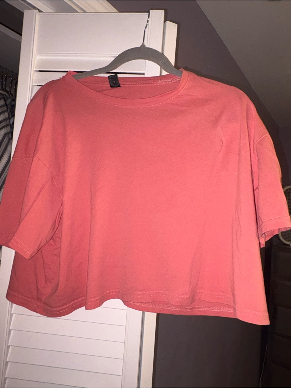 SHEIN Coral Crop Tee
